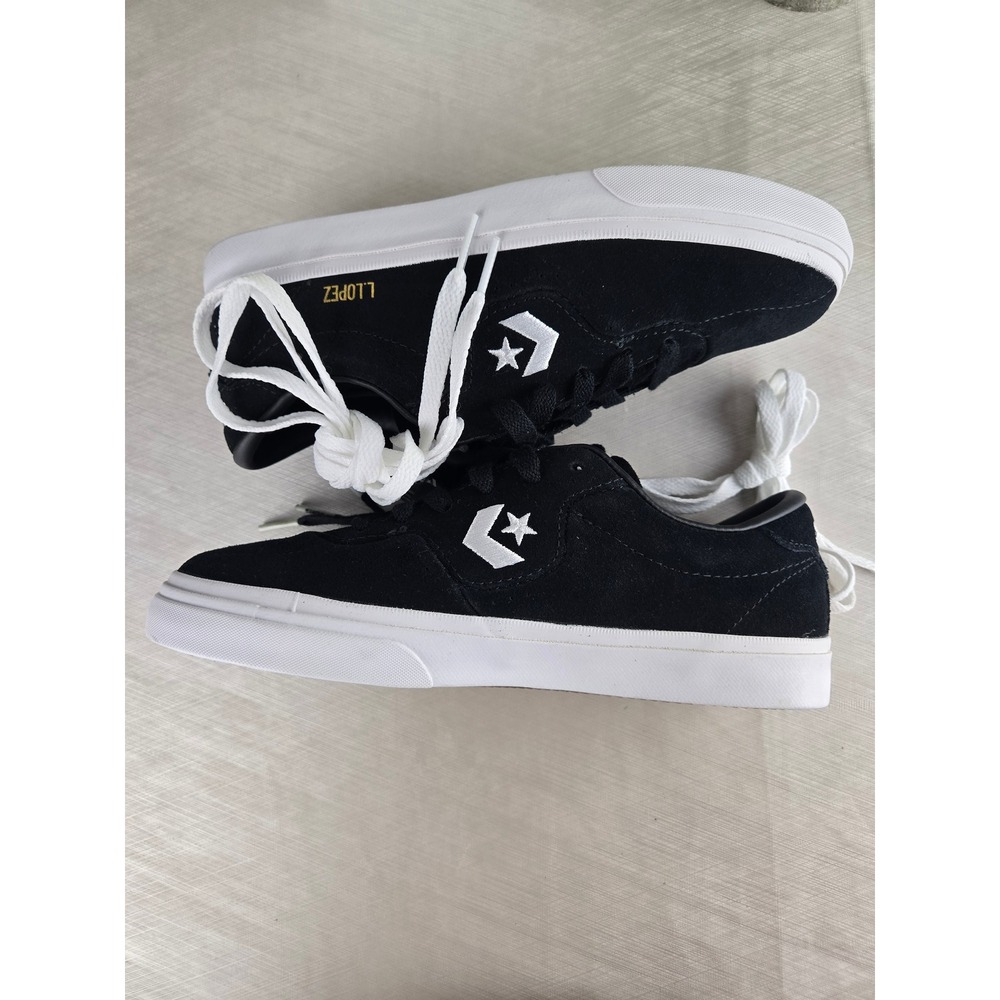 Converse Louie Lopez Pro Ox Black White Suede Skate Shoes Womens 6 Mens 4.5 - Picture 5 of 10